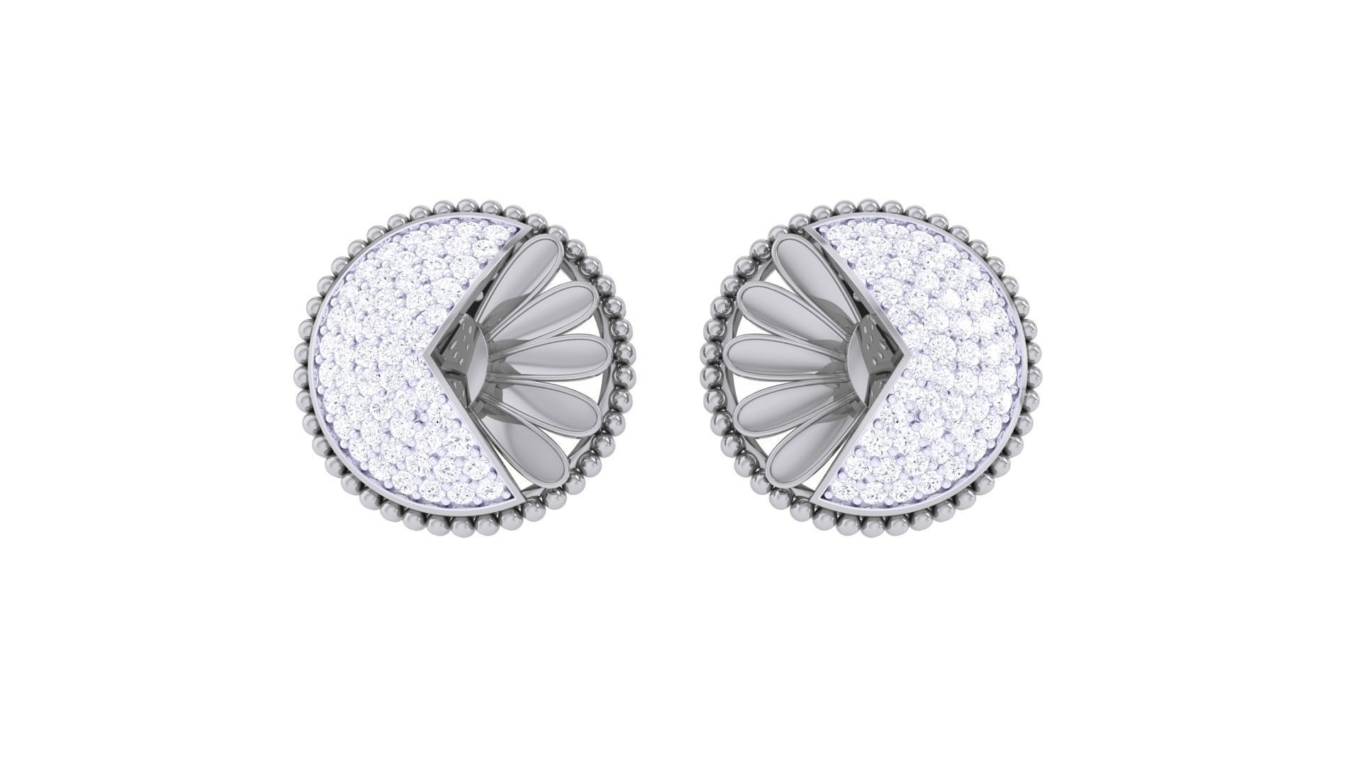 High Jewelry Pendant Earrings Set 3dm stl obj mtl gltf glb 3D print model_17