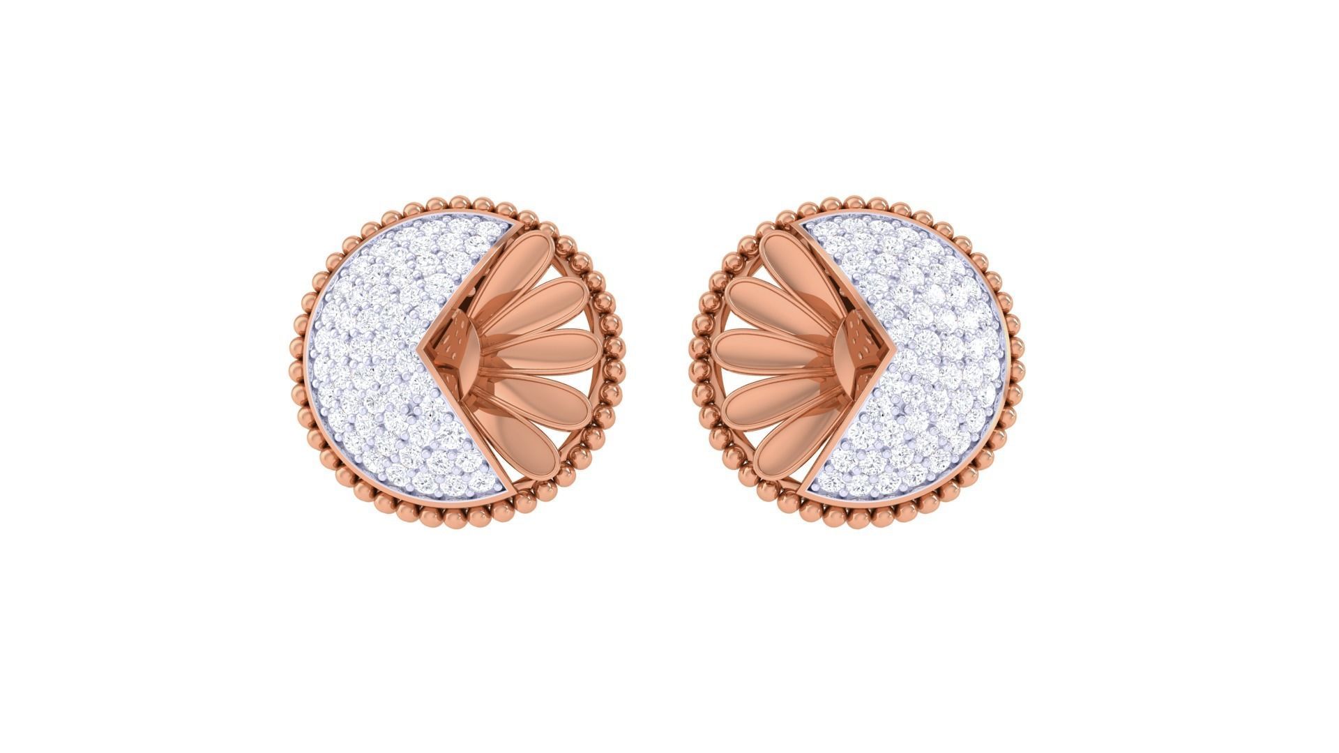 High Jewelry Pendant Earrings Set 3dm stl obj mtl gltf glb 3D print model_18