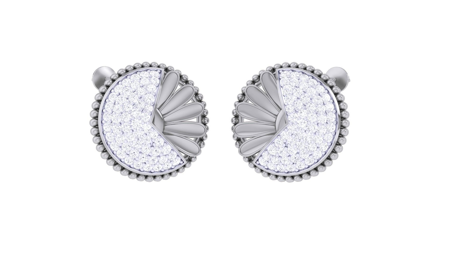 High Jewelry Pendant Earrings Set 3dm stl obj mtl gltf glb 3D print model_15