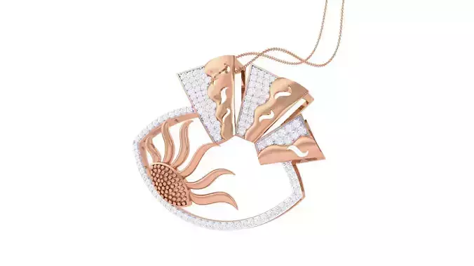 High Jewelry Pendant Earrings Set 3dm stl obj mtl gltf glb