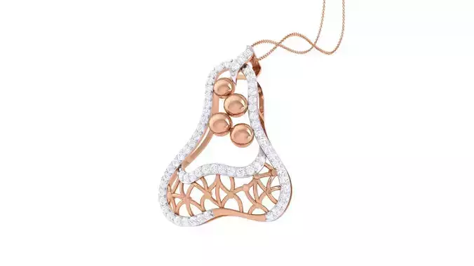 High Jewelry Pendant Earrings Set 3dm stl obj mtl gltf glb