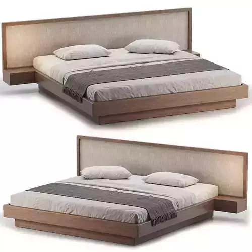 LIT AVEC TABLES DE CHEVET