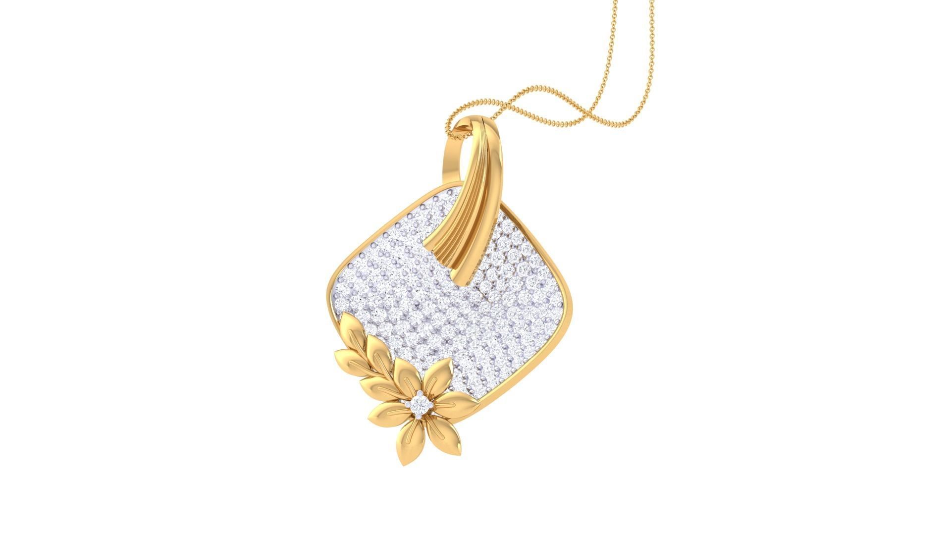 High Jewelry Pendant Earrings Set 3dm stl obj mtl gltf glb 3D print model_5