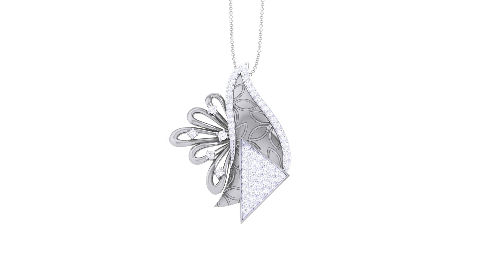 High Jewelry Pendant Earrings Set 3dm stl obj mtl gltf glb 3D print model_7