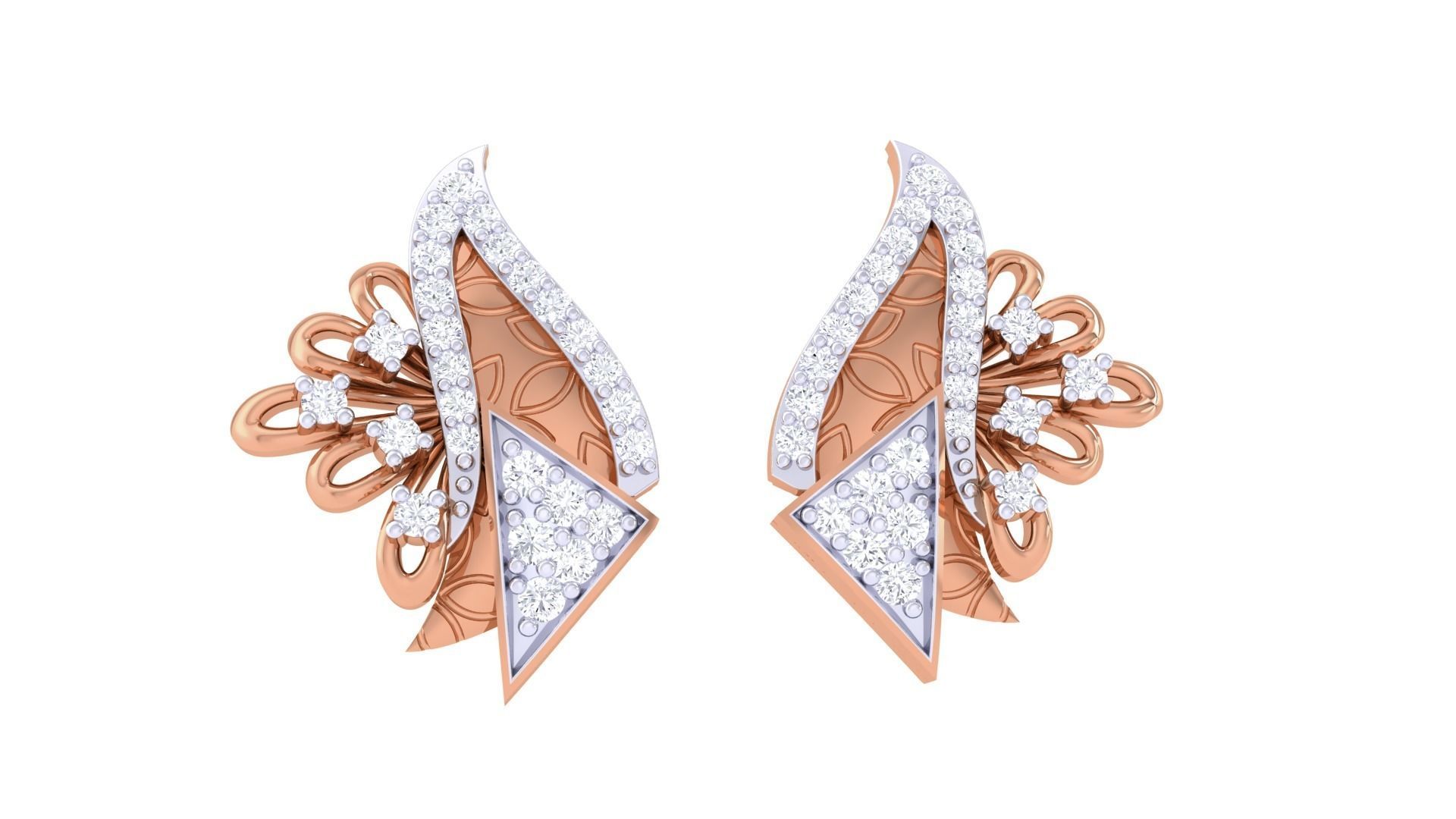 High Jewelry Pendant Earrings Set 3dm stl obj mtl gltf glb 3D print model_18