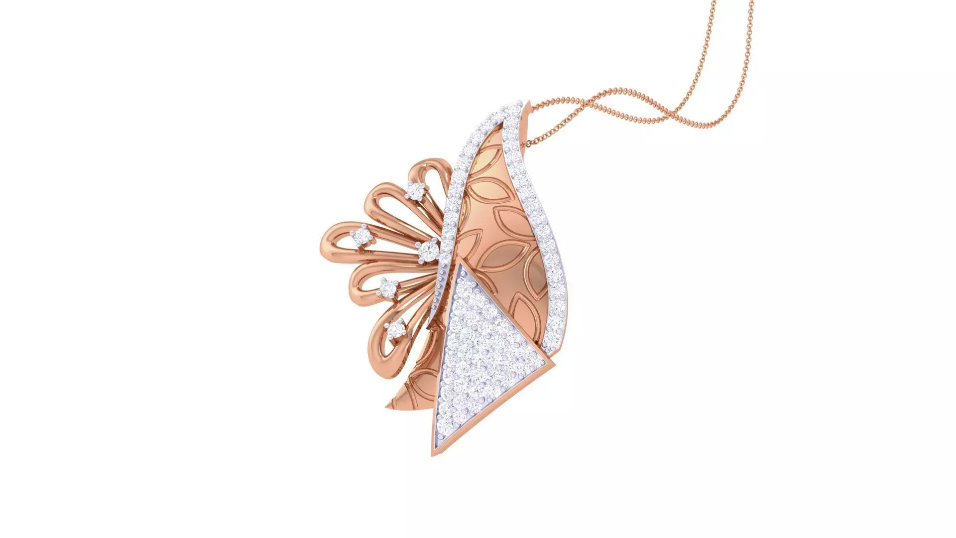 High Jewelry Pendant Earrings Set 3dm stl obj mtl gltf glb 3D print model_0