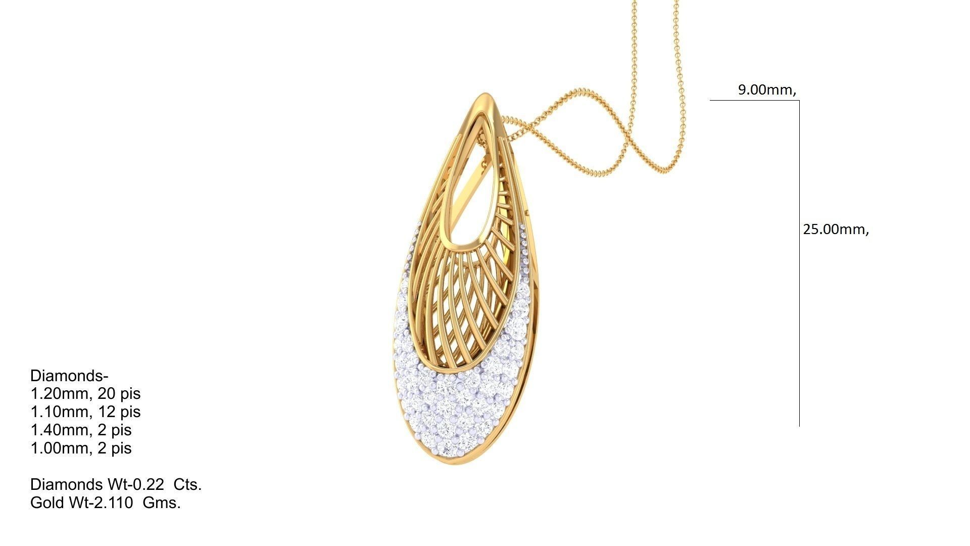 High Jewelry Pendant Earrings Set 3dm stl obj mtl gltf glb 3D print model_2