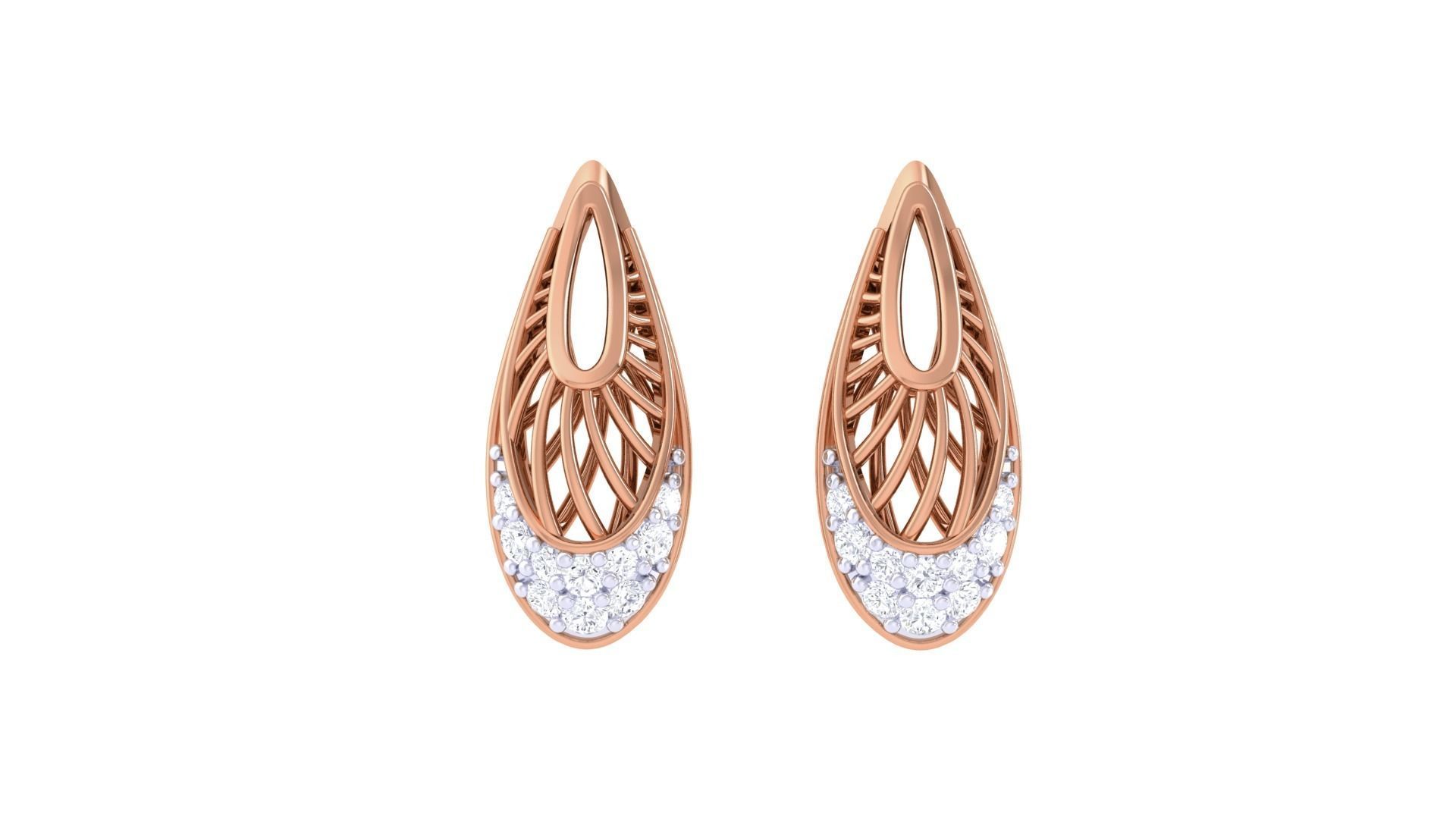 High Jewelry Pendant Earrings Set 3dm stl obj mtl gltf glb 3D print model_18