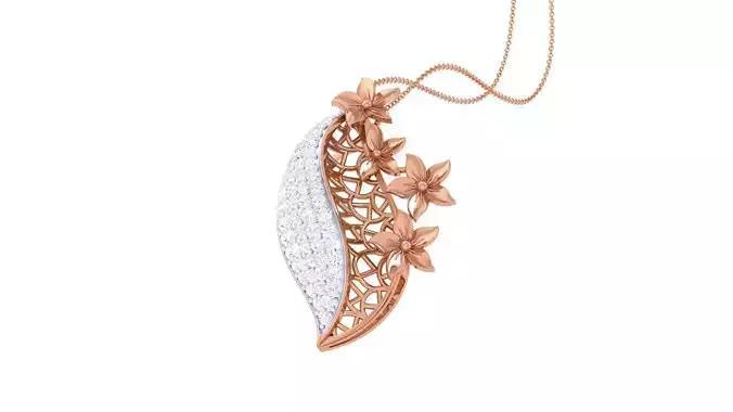 High Jewelry Pendant Earrings Set 3dm stl obj mtl gltf glb