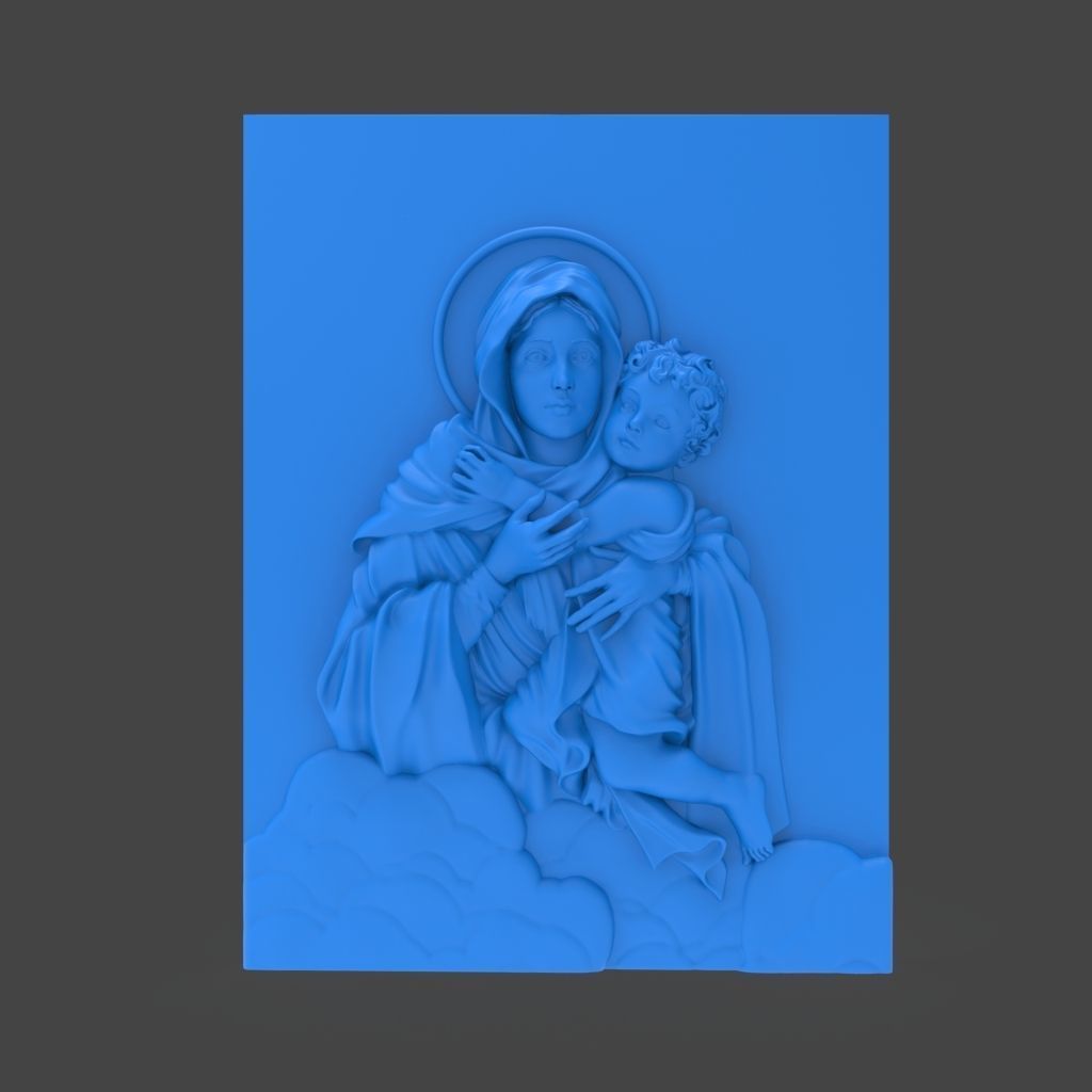  Schoenstatt Madonna bas-relief 3D print model_18