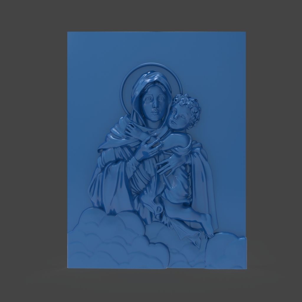  Schoenstatt Madonna bas-relief 3D print model_19