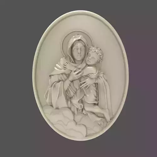  Schoenstatt Madonna bas-relief 3D print model