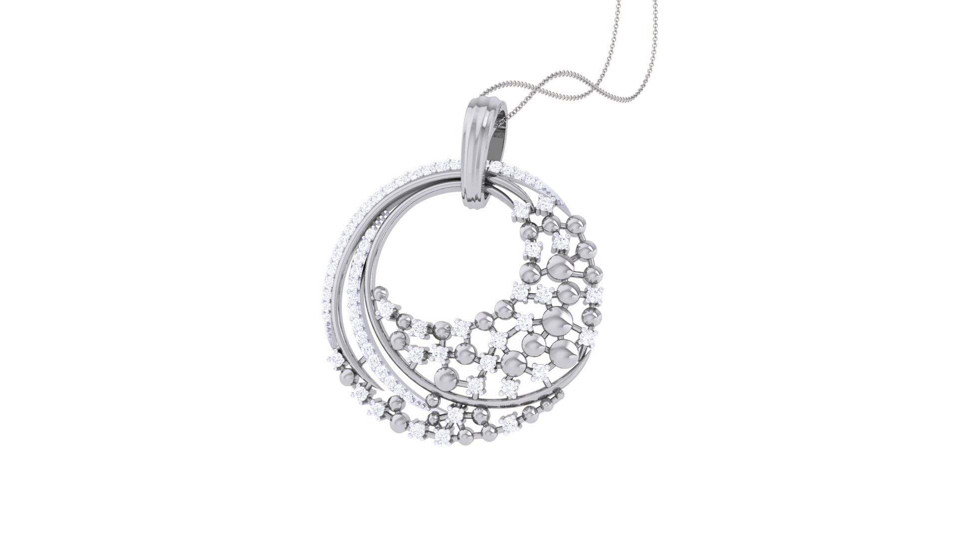 High Jewelry Pendant Earrings Set 3dm stl obj mtl gltf glb 3D print model_5