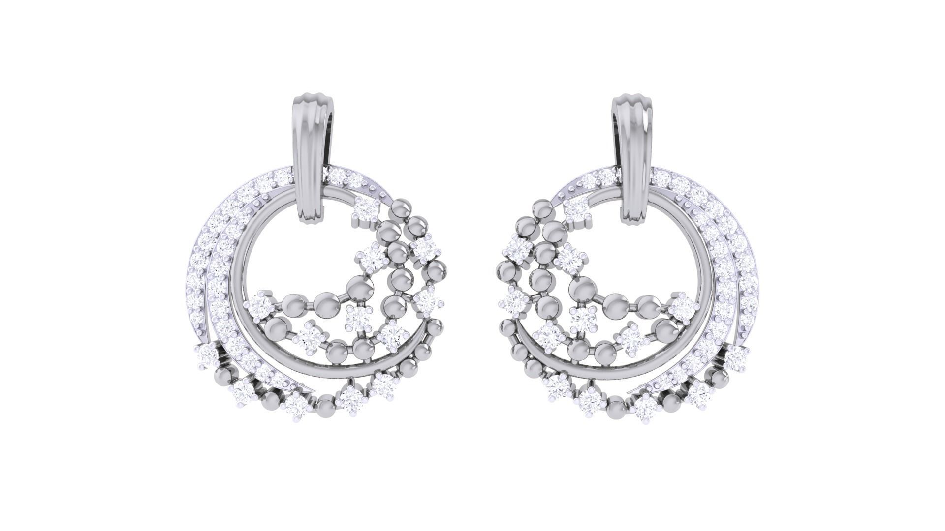 High Jewelry Pendant Earrings Set 3dm stl obj mtl gltf glb 3D print model_18