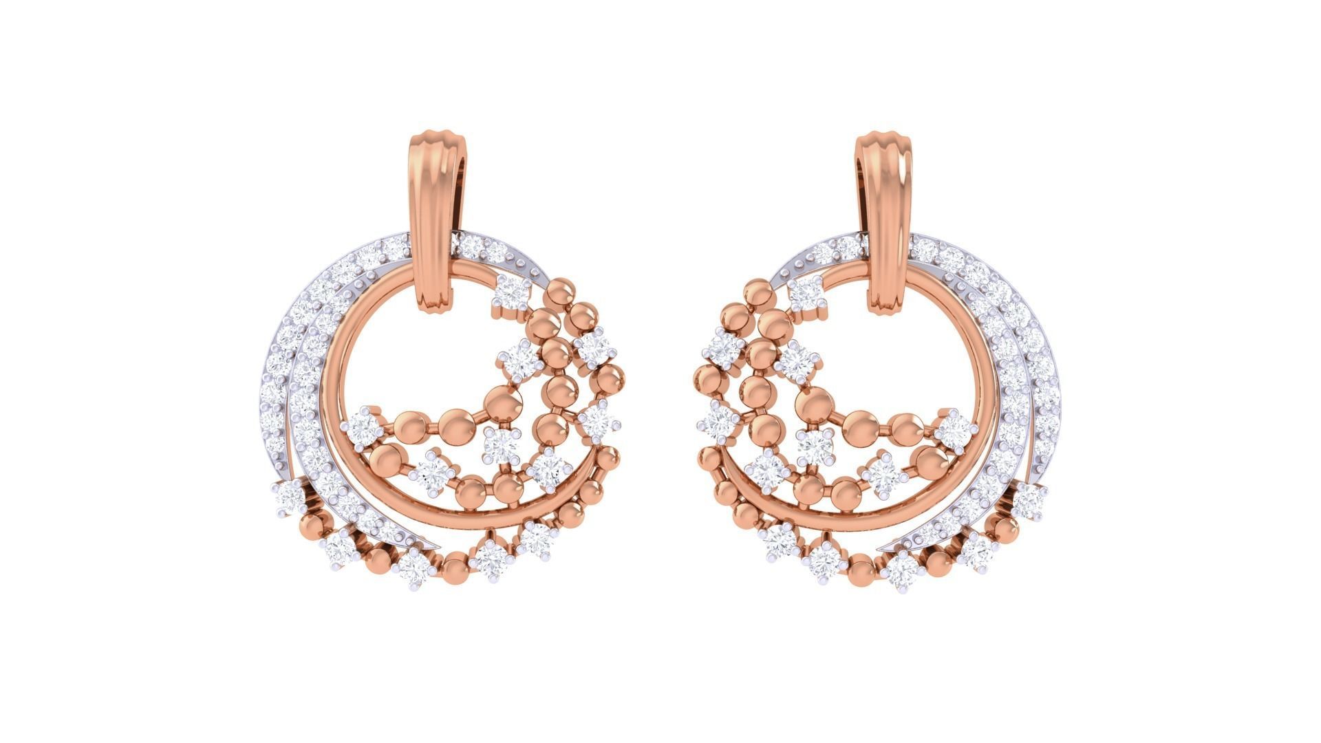 High Jewelry Pendant Earrings Set 3dm stl obj mtl gltf glb 3D print model_17