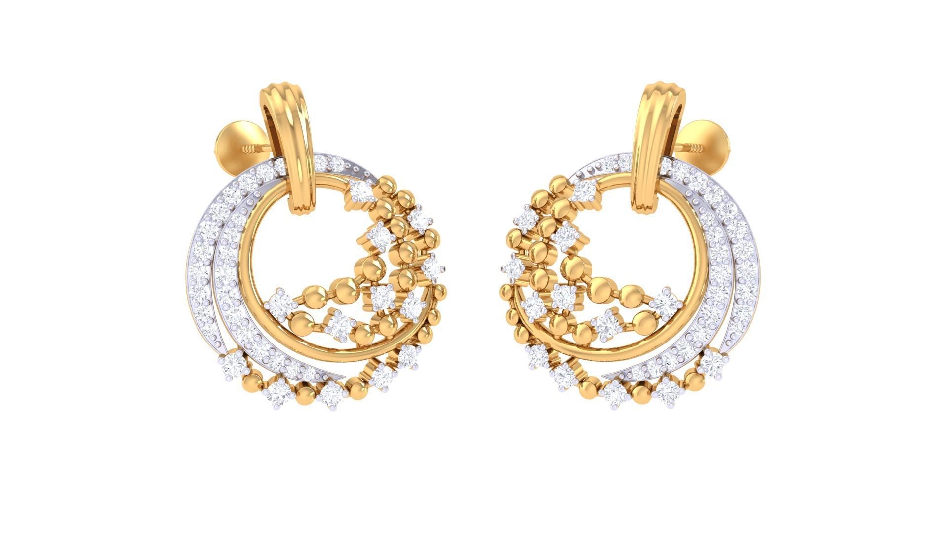 High Jewelry Pendant Earrings Set 3dm stl obj mtl gltf glb 3D print model_14