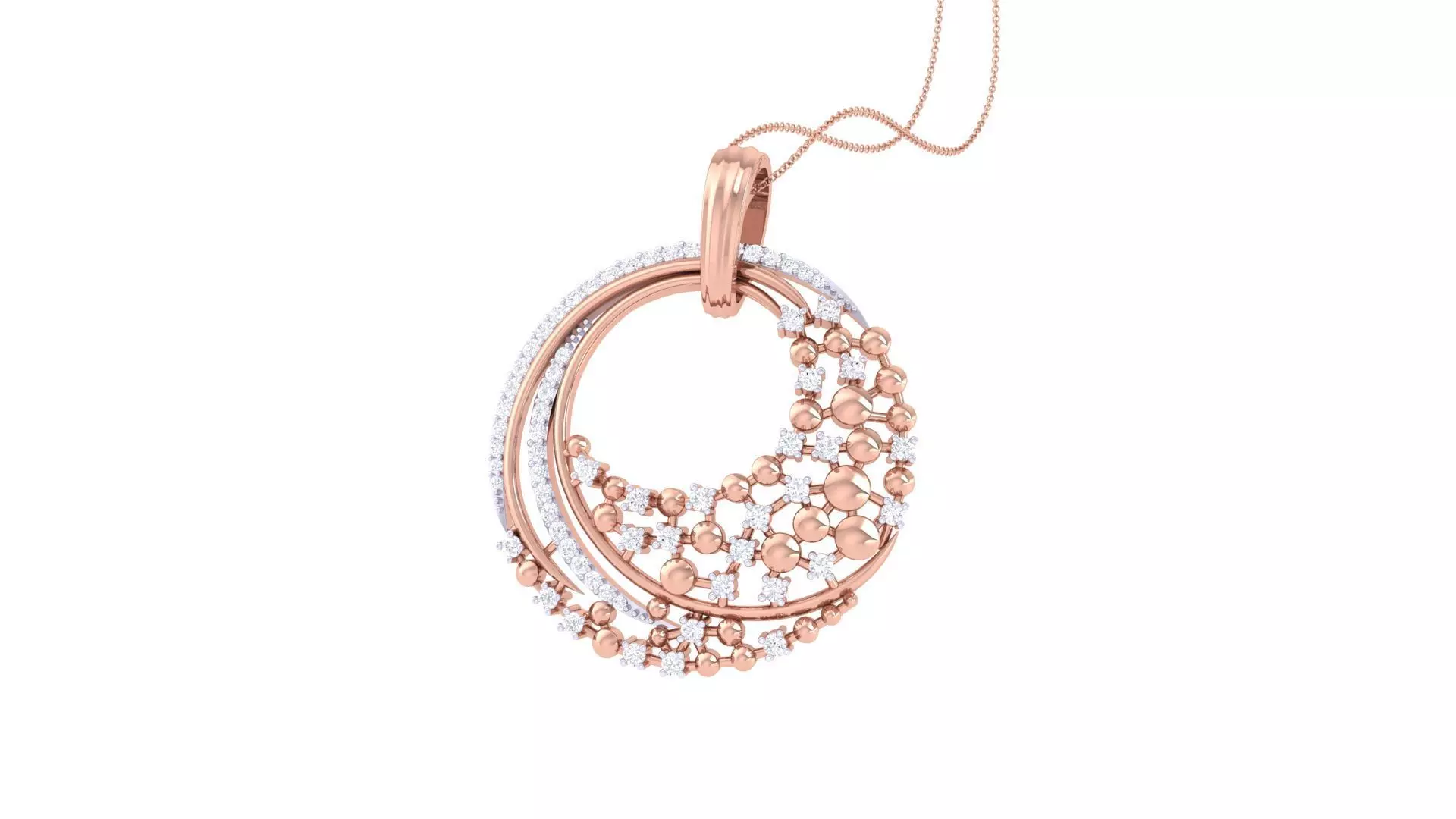 High Jewelry Pendant Earrings Set 3dm stl obj mtl gltf glb 3D print model_0