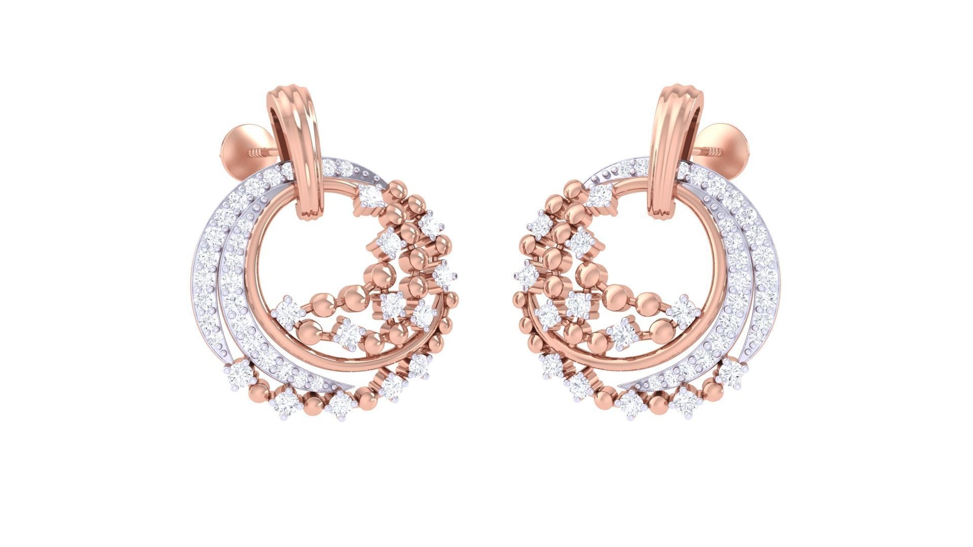 High Jewelry Pendant Earrings Set 3dm stl obj mtl gltf glb 3D print model_13