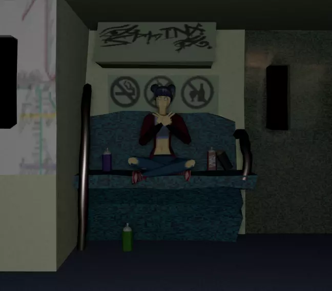 Subway PSX Rigged Character 3D model