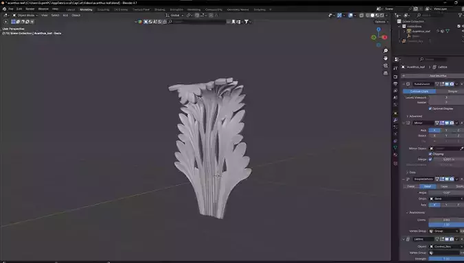 Roman Acanthus Leaf blender 3d model