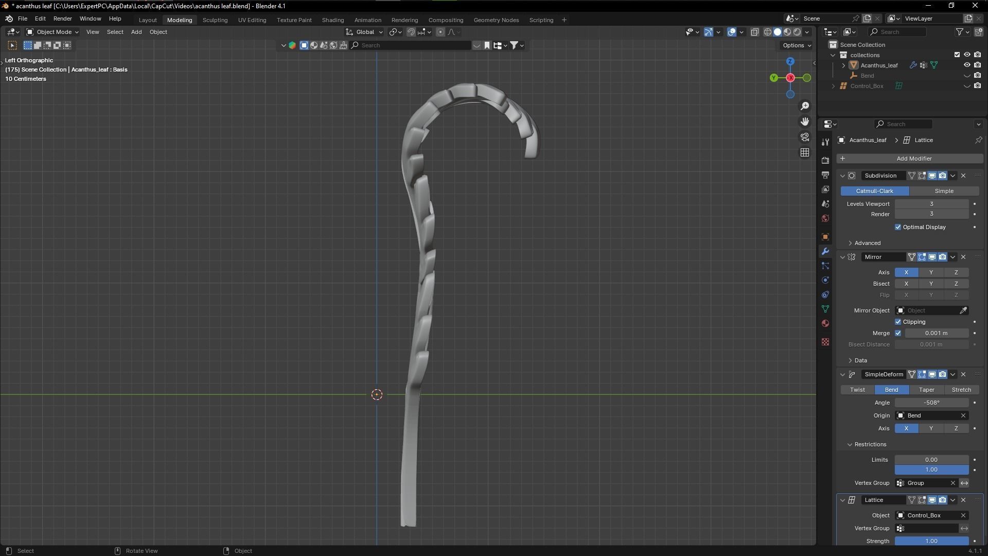 Roman Acanthus Leaf blender 3d model 3D model_2