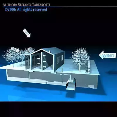 Ecological house cutaway