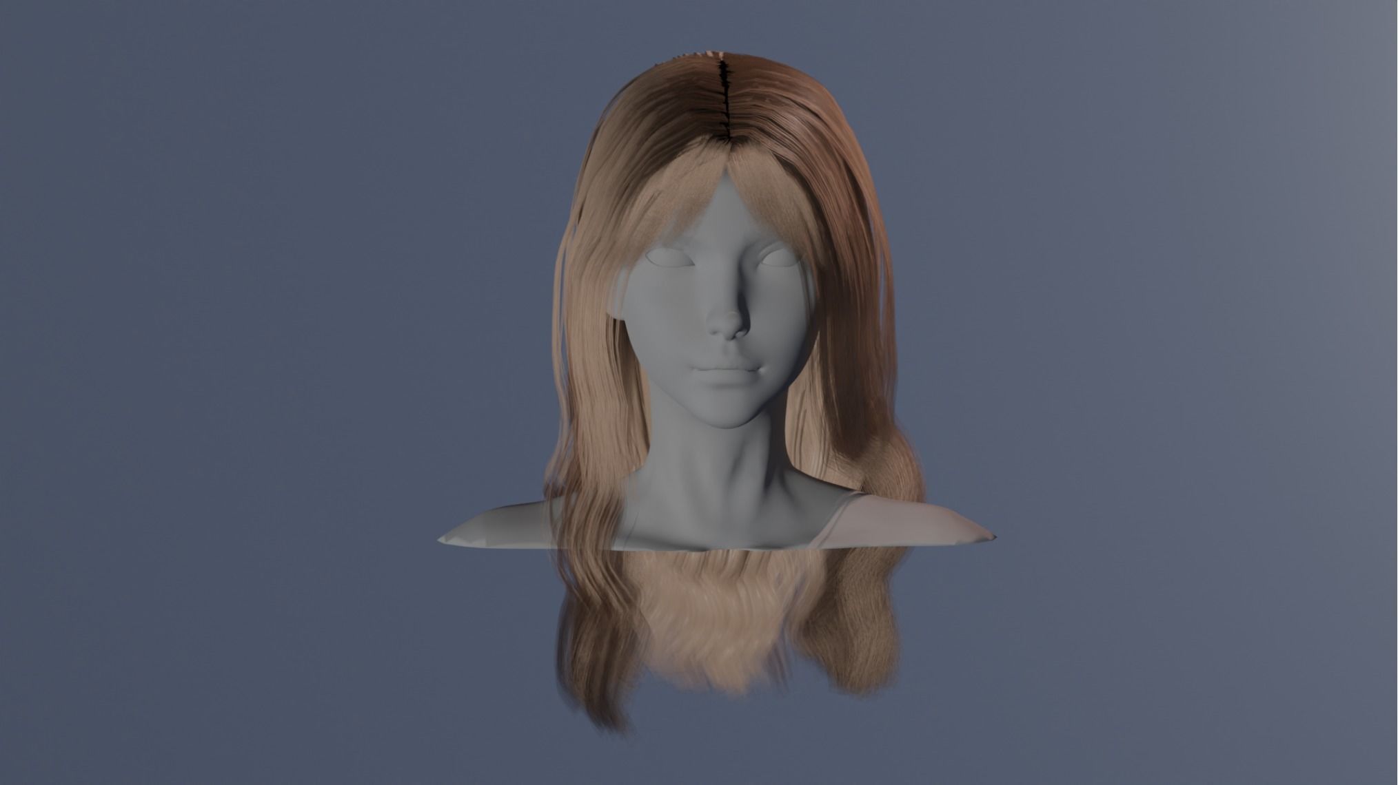 Free Female Hairstyle Free low-poly 3D model_5