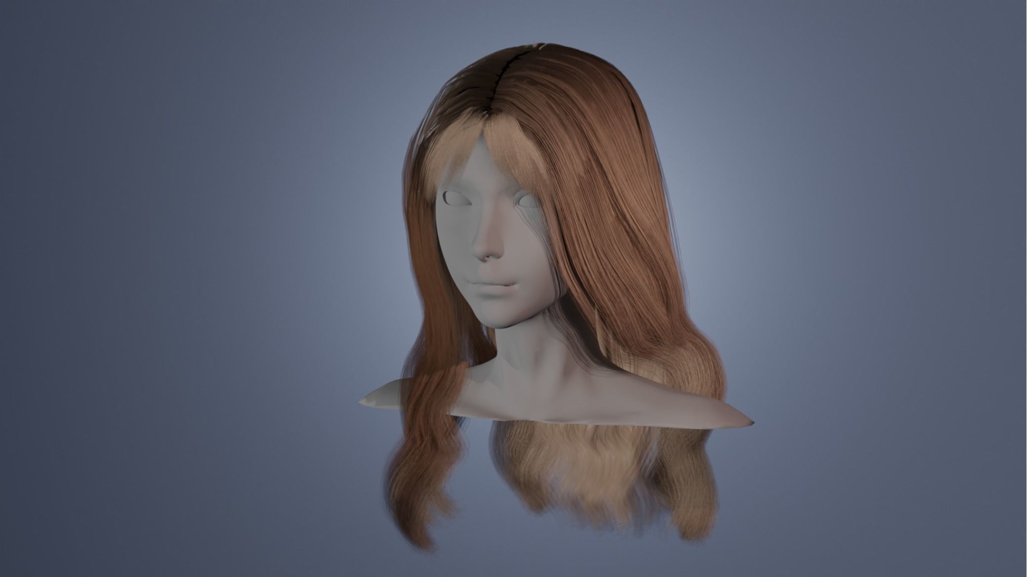 Free Female Hairstyle Free low-poly 3D model_4