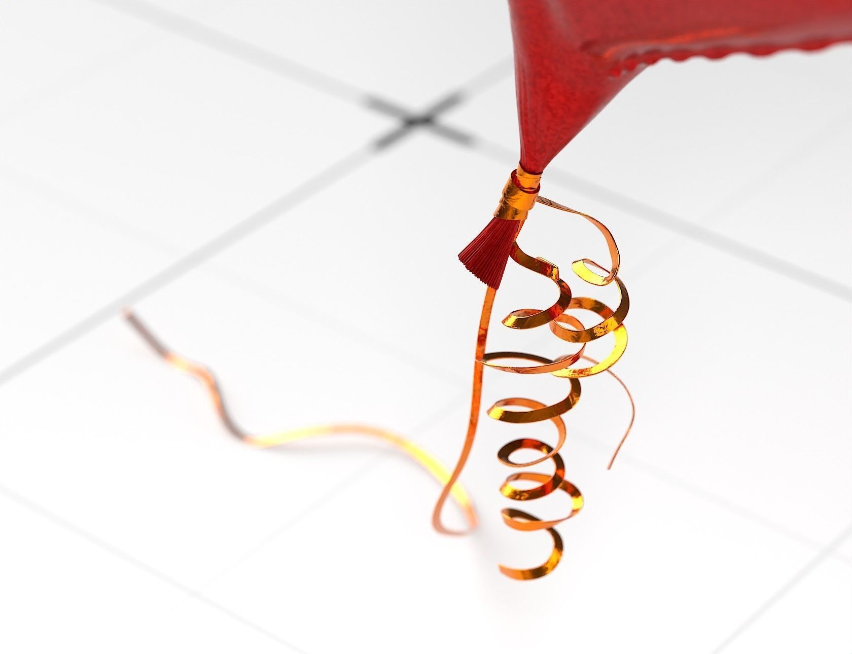 Heart Shaped Helium Balloon 3D model_4