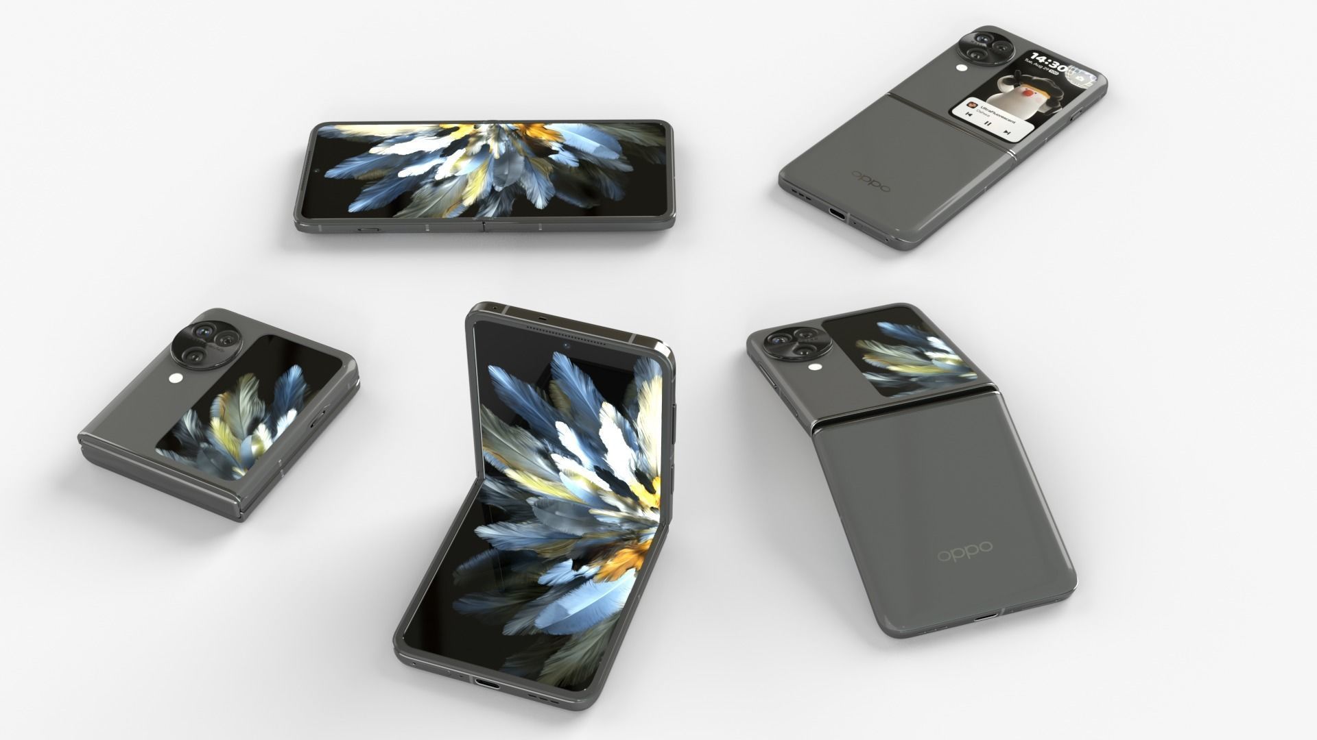 OPPO Find N3 Flip rigged animated  all colors 3D model_4