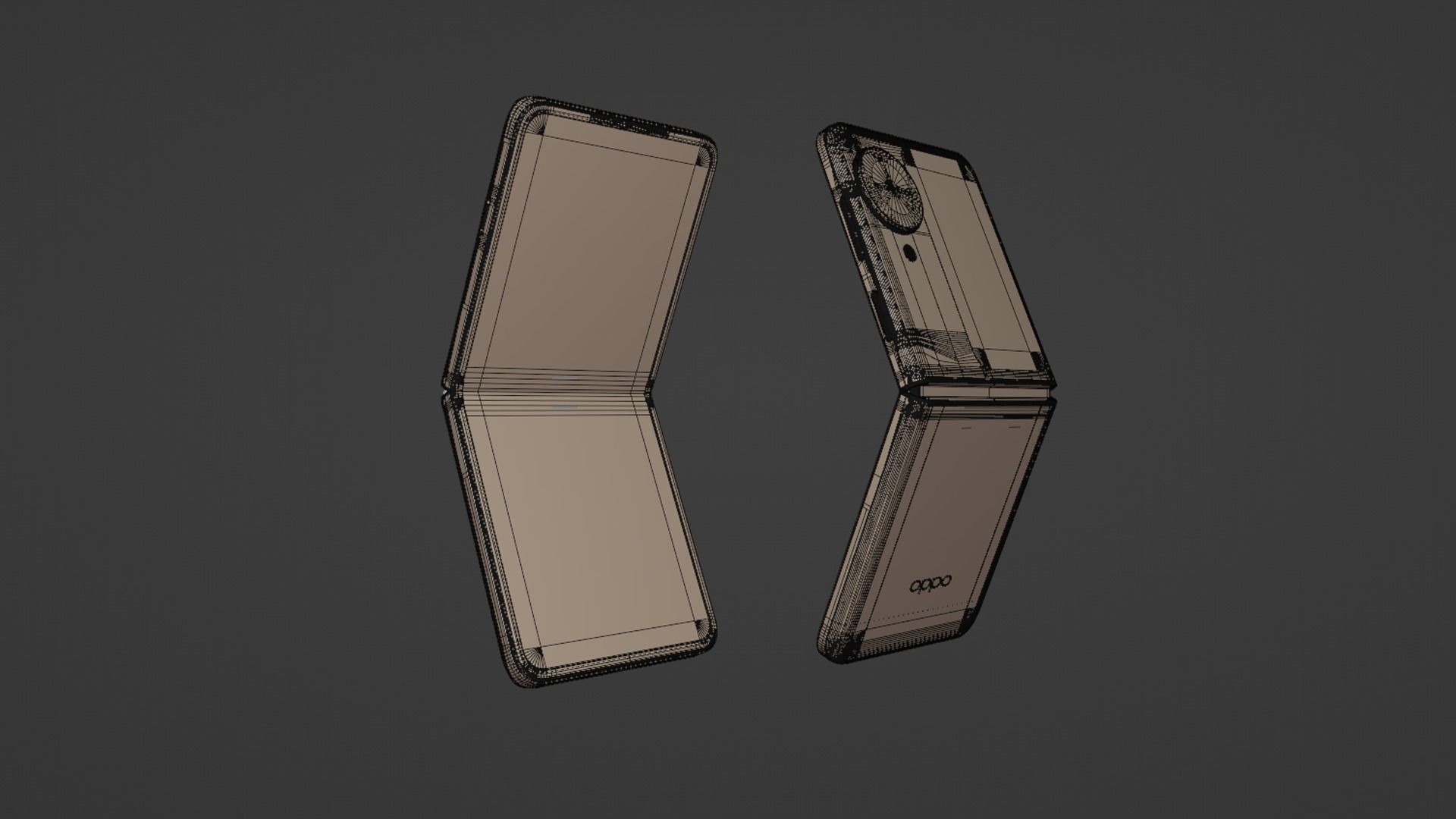 OPPO Find N3 Flip rigged animated  all colors 3D model_17