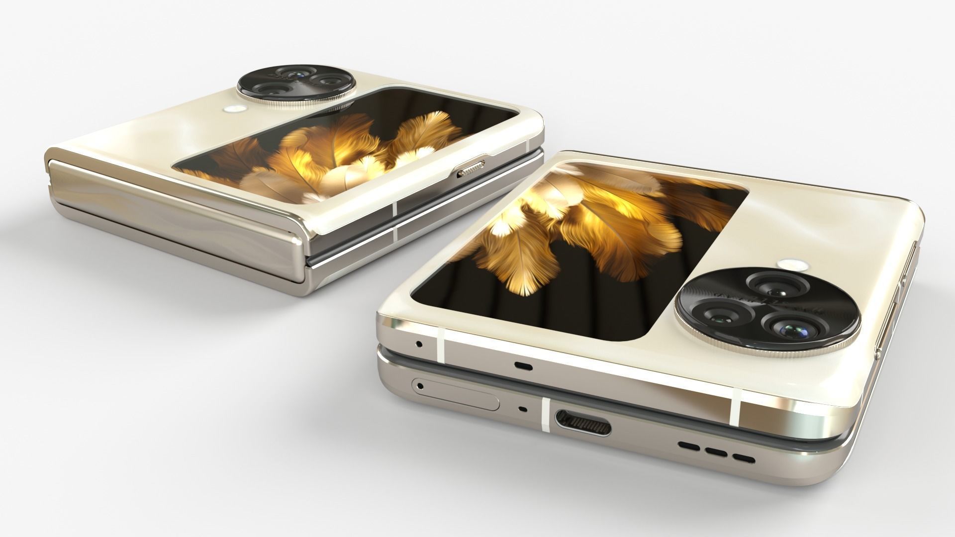 OPPO Find N3 Flip rigged animated  all colors 3D model_7