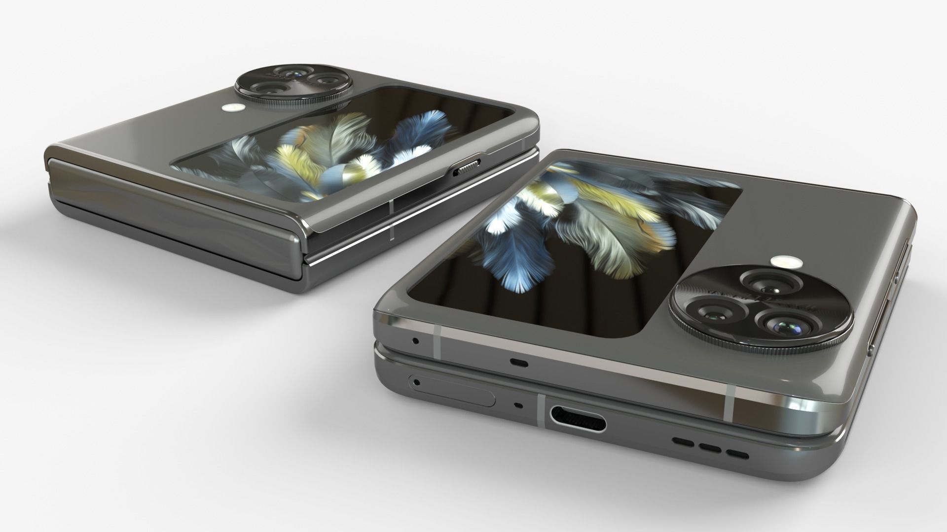 OPPO Find N3 Flip rigged animated  all colors 3D model_6