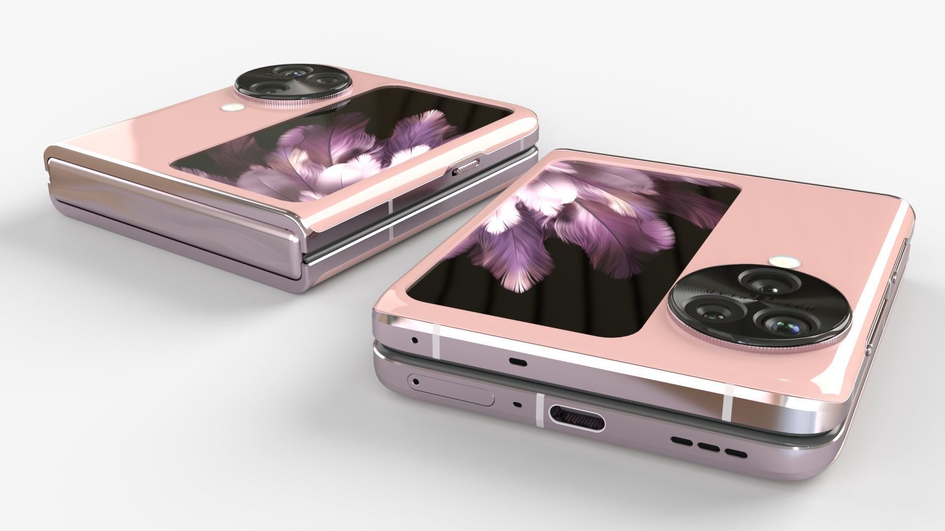 OPPO Find N3 Flip rigged animated  all colors 3D model_5