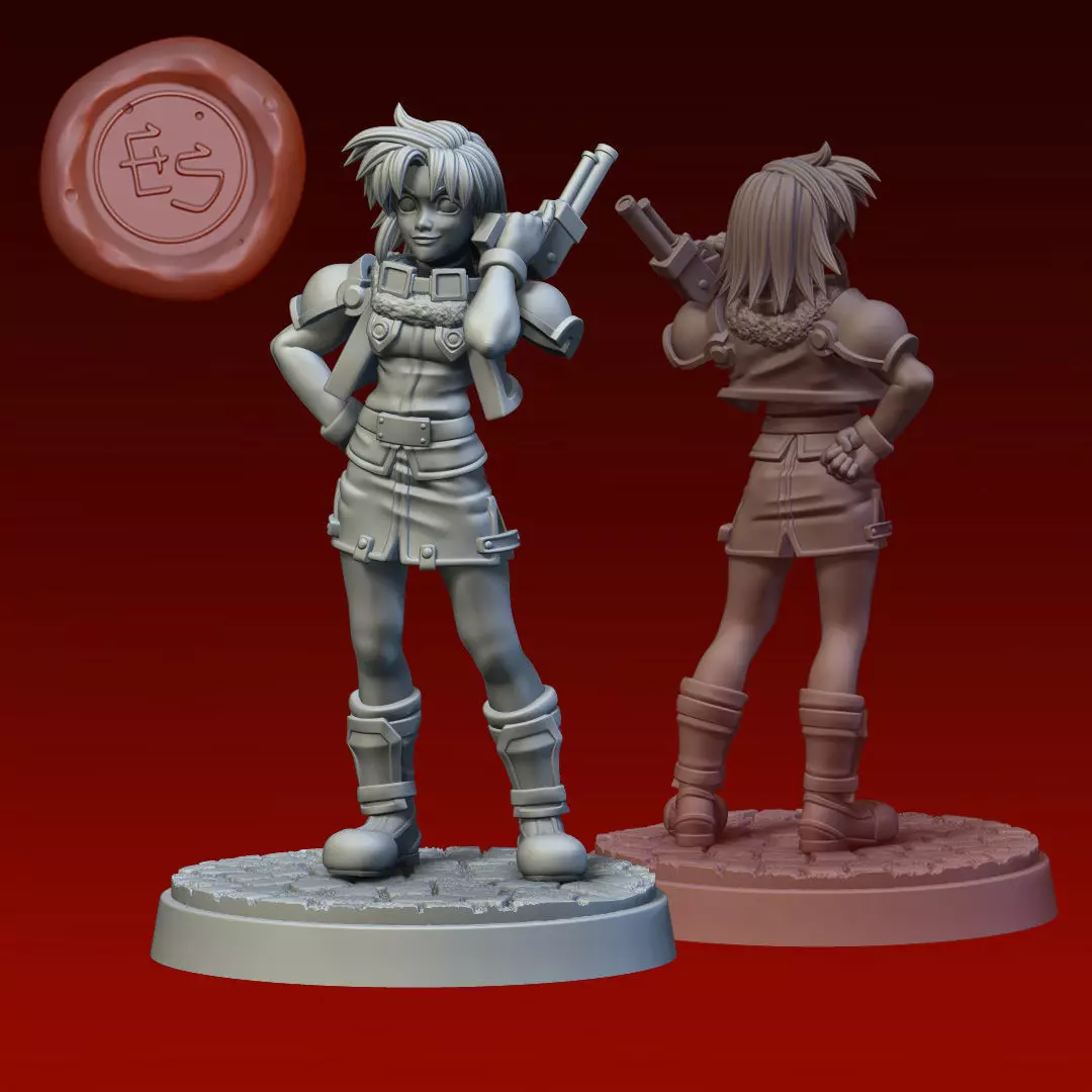 Josette Capua - Trails in the Sky - 32mm 3D Print Miniature 3D print model_0