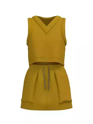 Female sweate vest and skirt