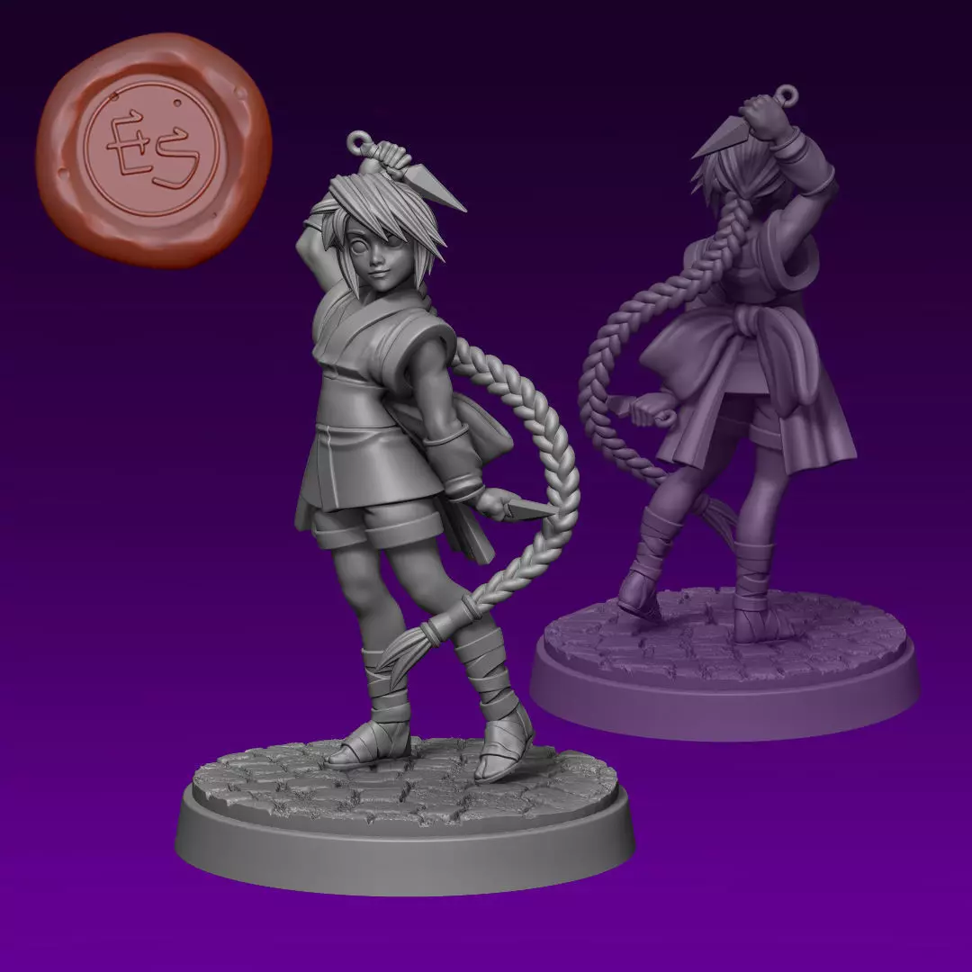 Makimachi Misao - Rurouni Kenshin - 32mm 3D Print Miniature 3D print model_0