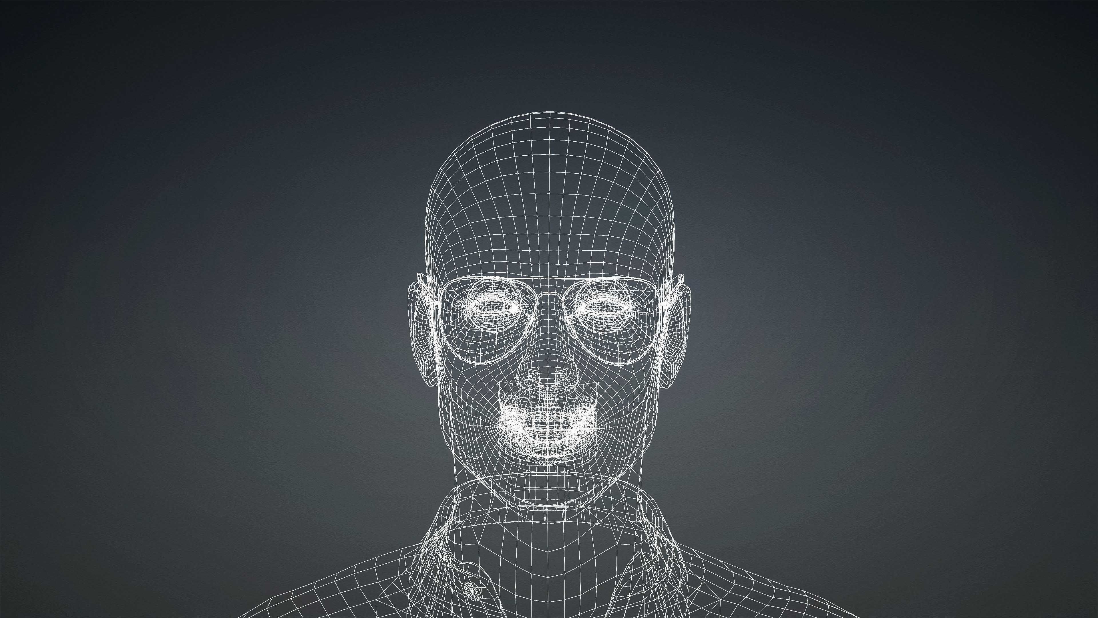 High Quality Male Casual Blue Shirt Low-poly 3D model_10