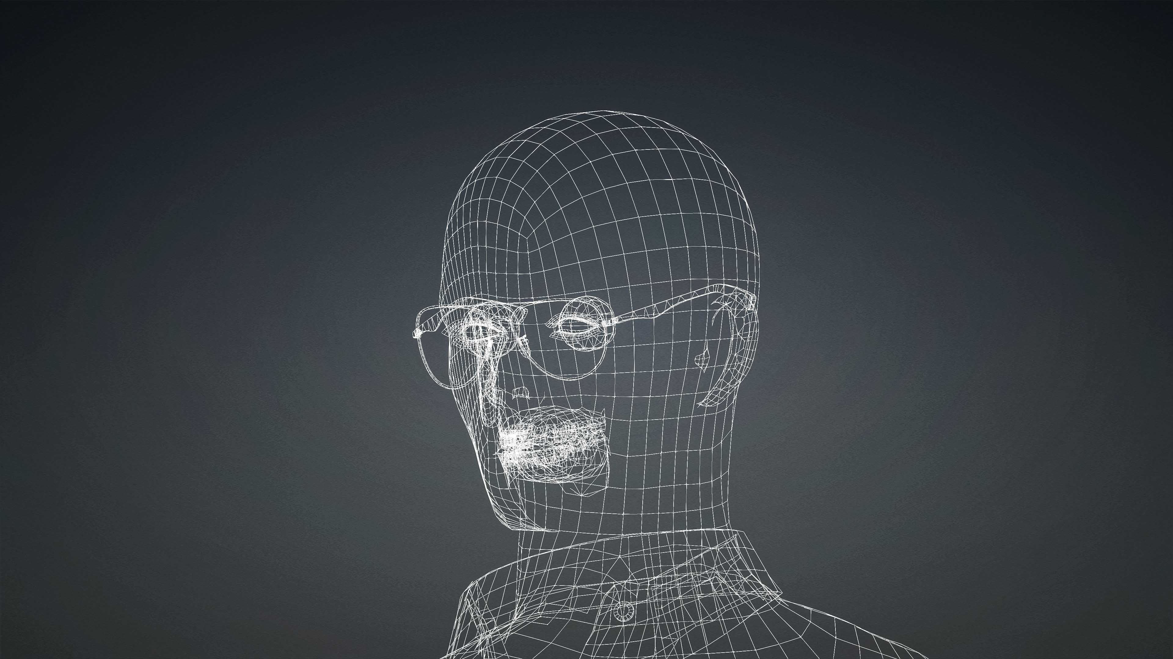 High Quality Male Casual Blue Shirt Low-poly 3D model_13