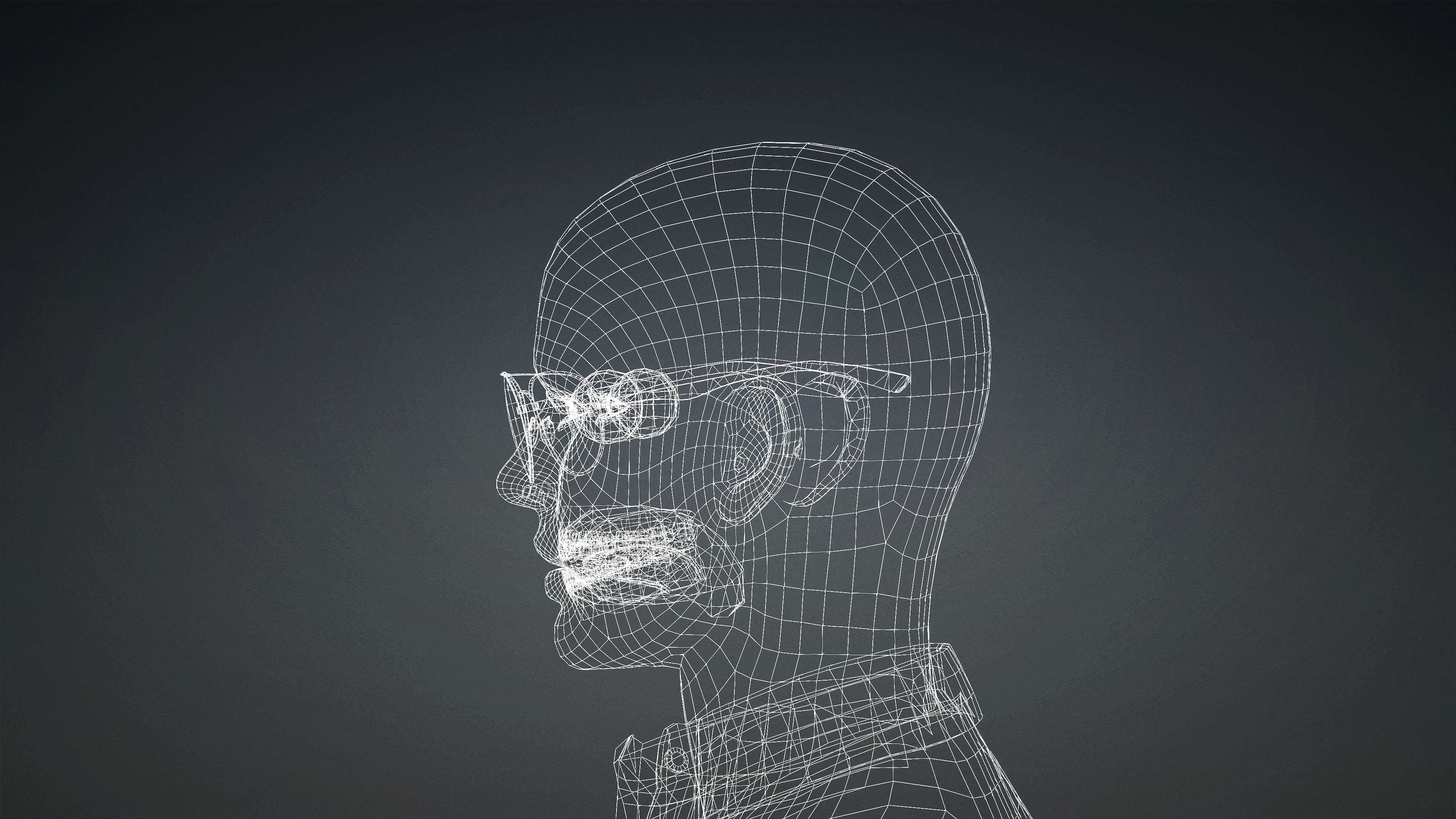 High Quality Male Casual Blue Shirt Low-poly 3D model_12