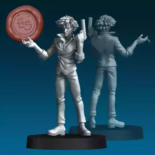 Spike Spiegel - Cowboy Bebop - 32mm 3D Print Miniature FREE Free 3D print model