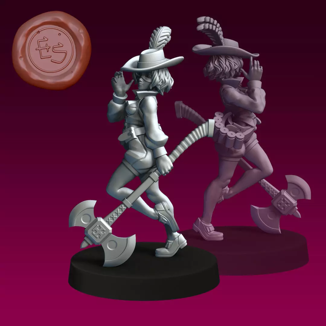 Haru Okumura Noir - Persona 5 - 32mm 3D Print Miniature 3D print model_0