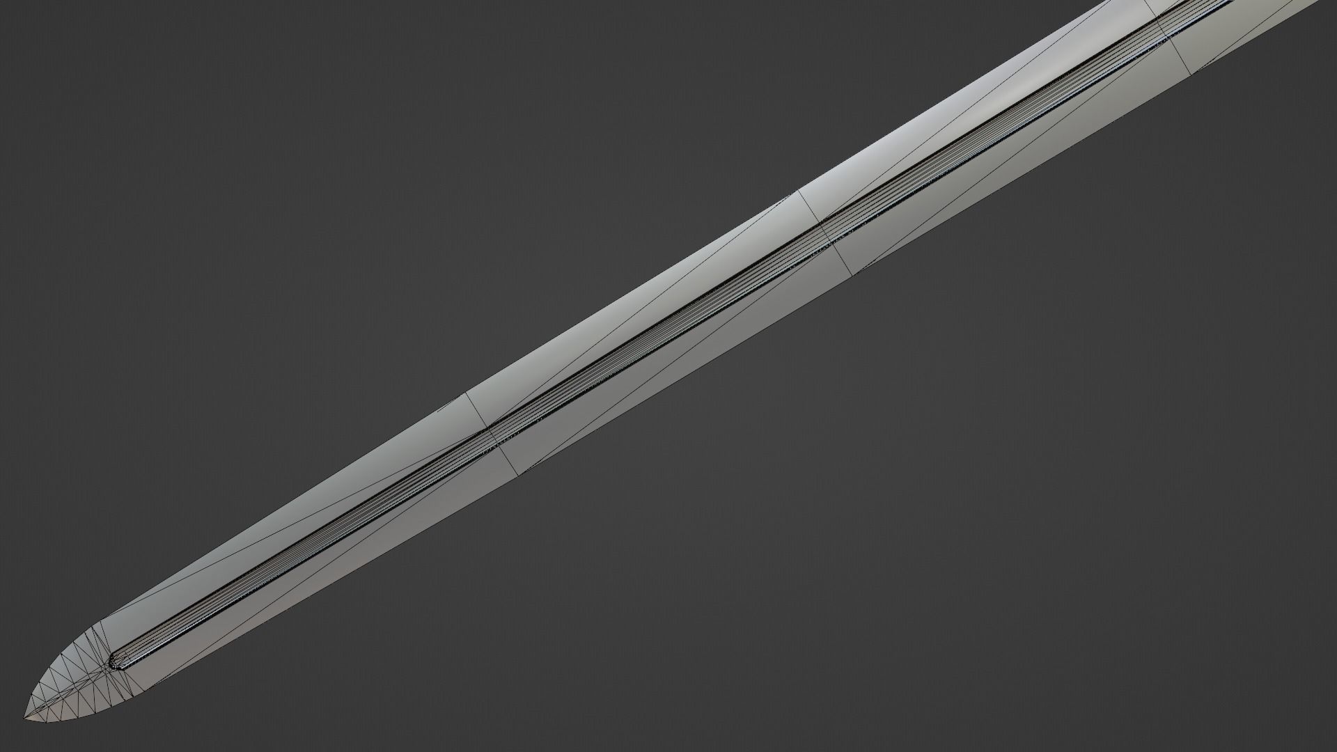 Caroling sword with Xyphos handle Low-poly 3D model_10