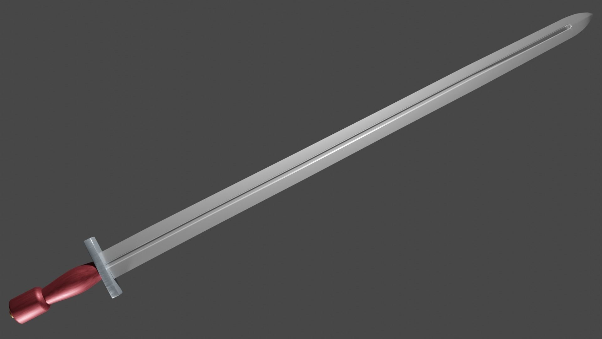 Caroling sword with Xyphos handle Low-poly 3D model_2