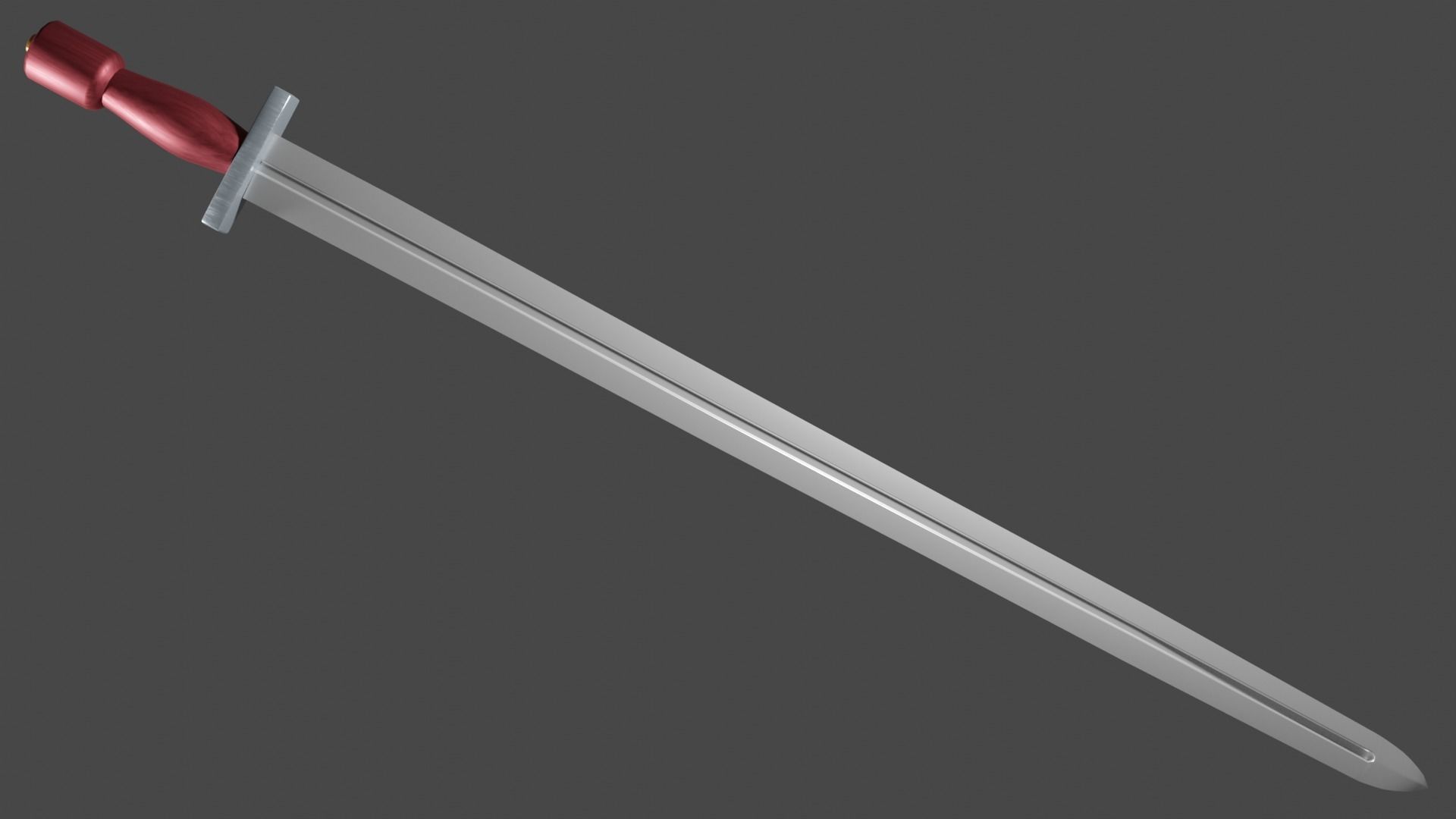 Caroling sword with Xyphos handle Low-poly 3D model_1