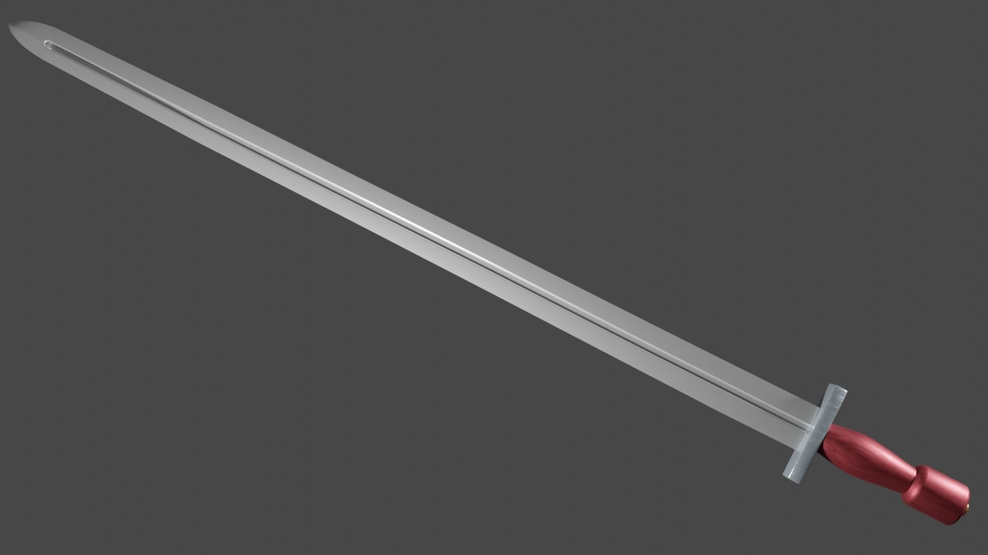 Caroling sword with Xyphos handle Low-poly 3D model_3