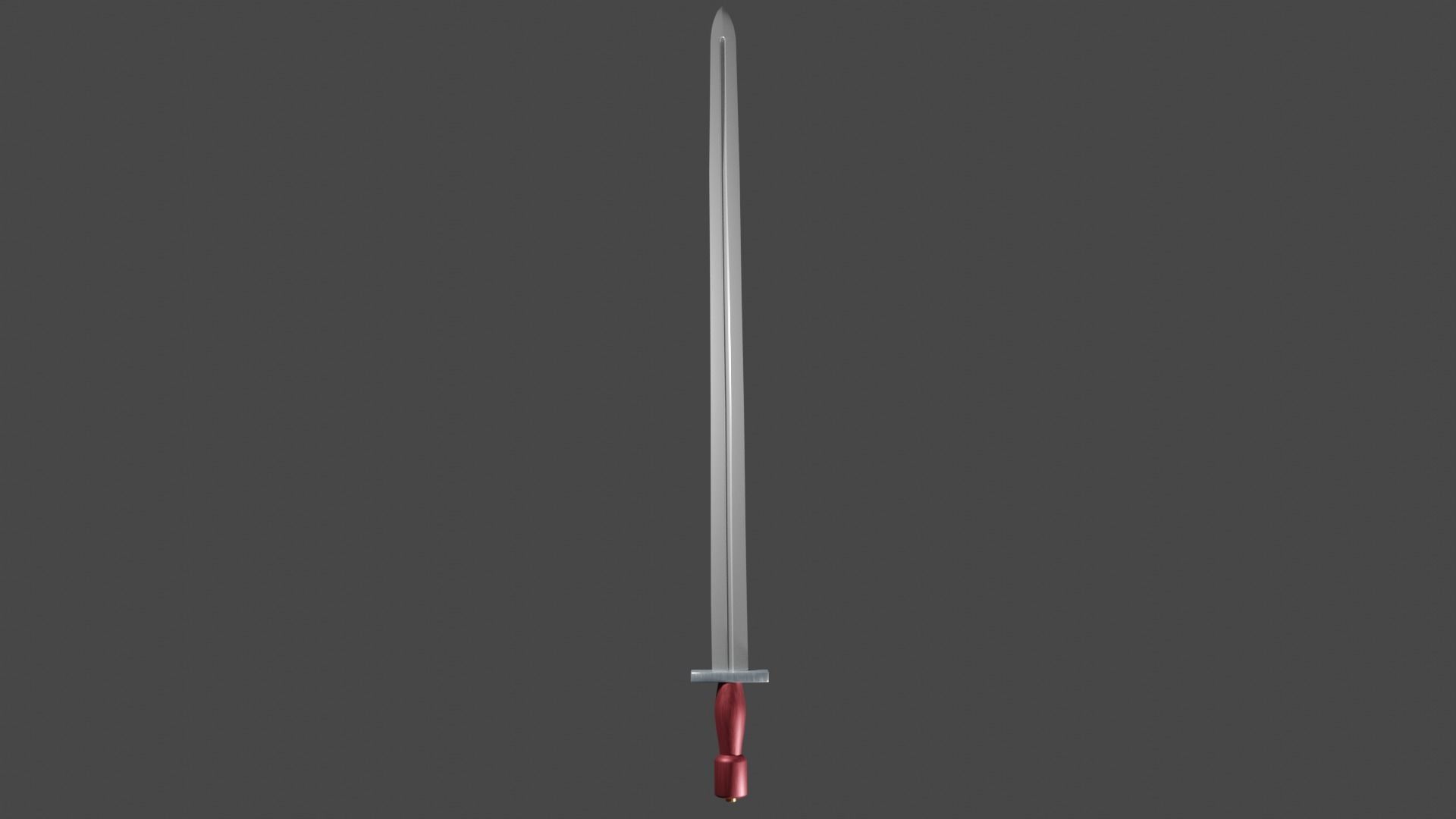 Caroling sword with Xyphos handle Low-poly 3D model_6