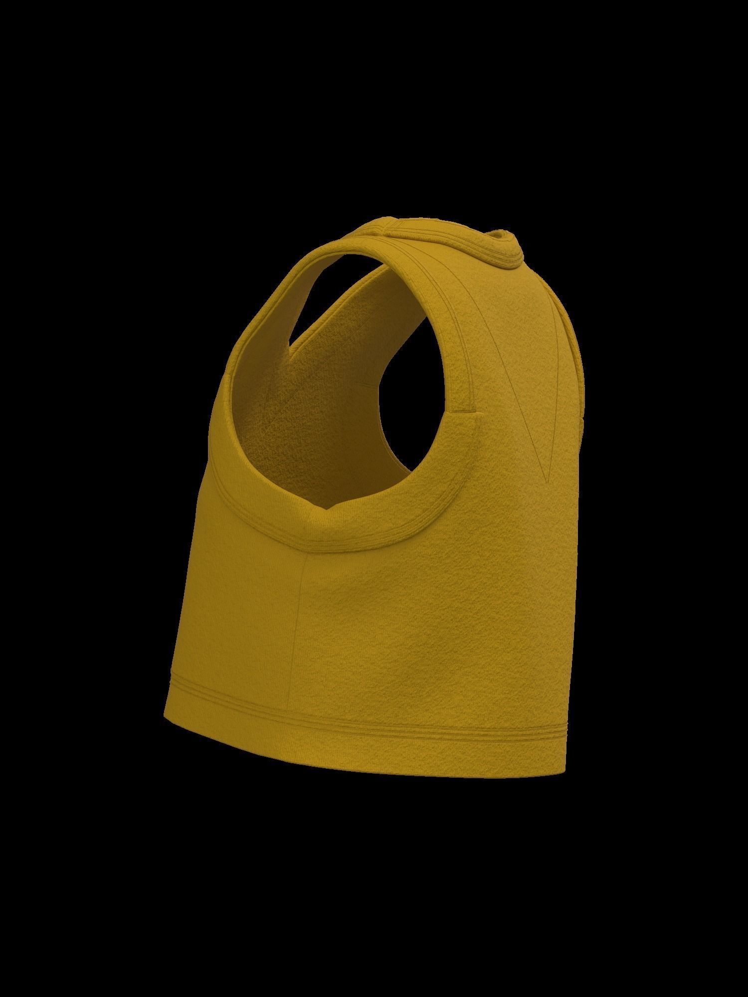 Female sweater vest 3D model_3