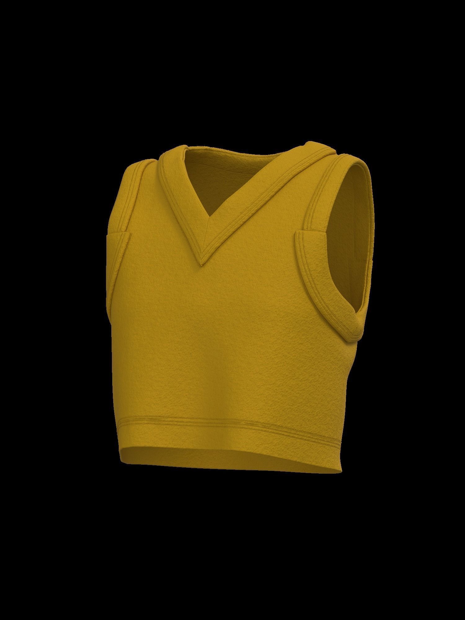 Female sweater vest 3D model_7