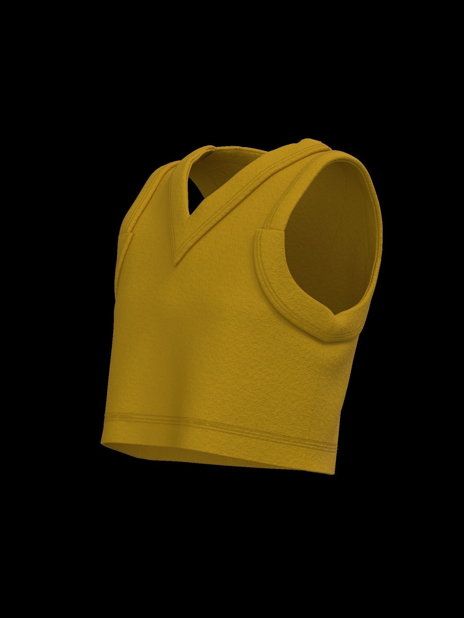 Female sweater vest 3D model_6